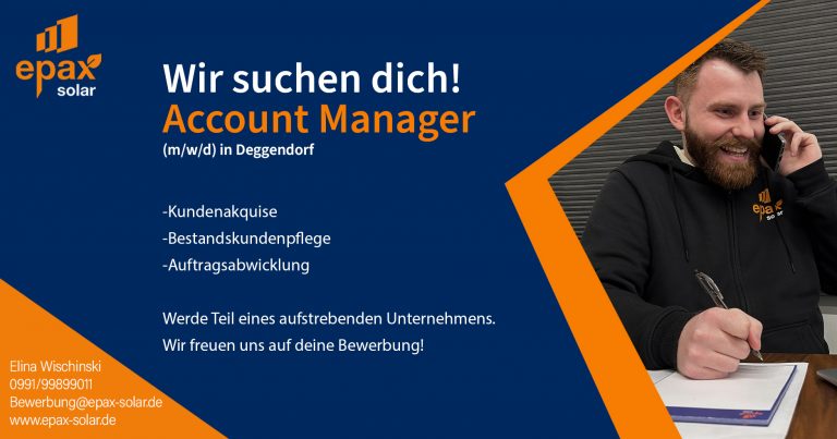 Account Manager Vertriebsinnendienst bei EPAX Solar