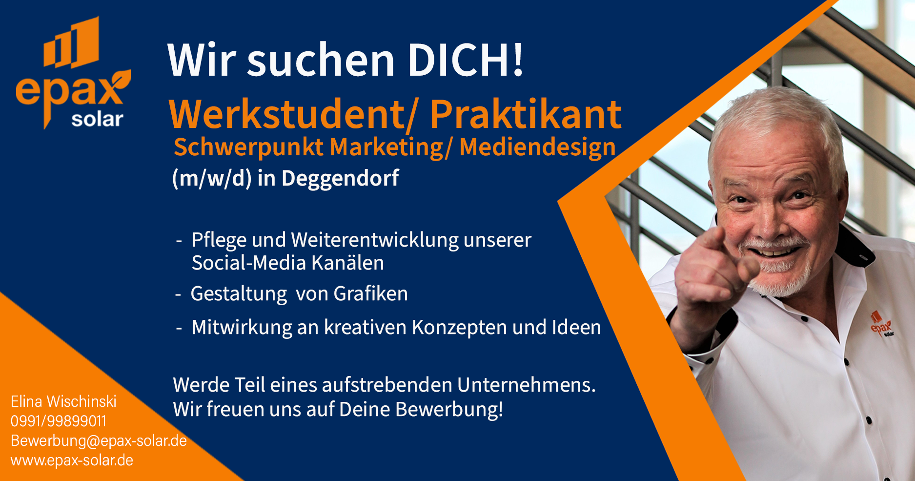 Werkstudent/Praktikant Marketing/Mediendesign bei EPAX Solar
